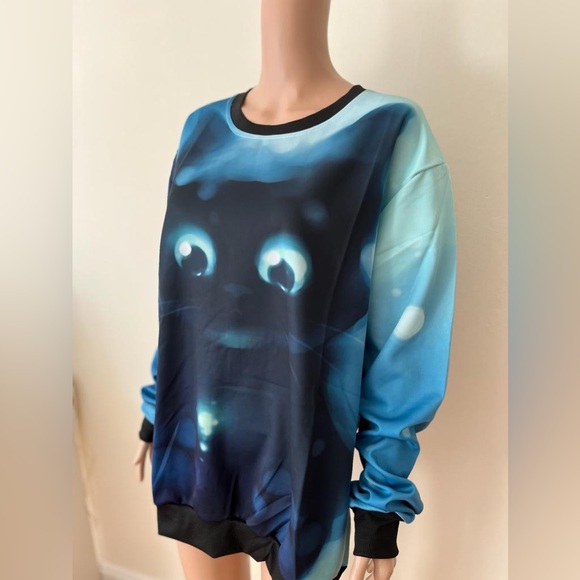 Brand new unisex 3D print pullover sweater fashion long sleeved shirt top size L - Picture 2 of 7